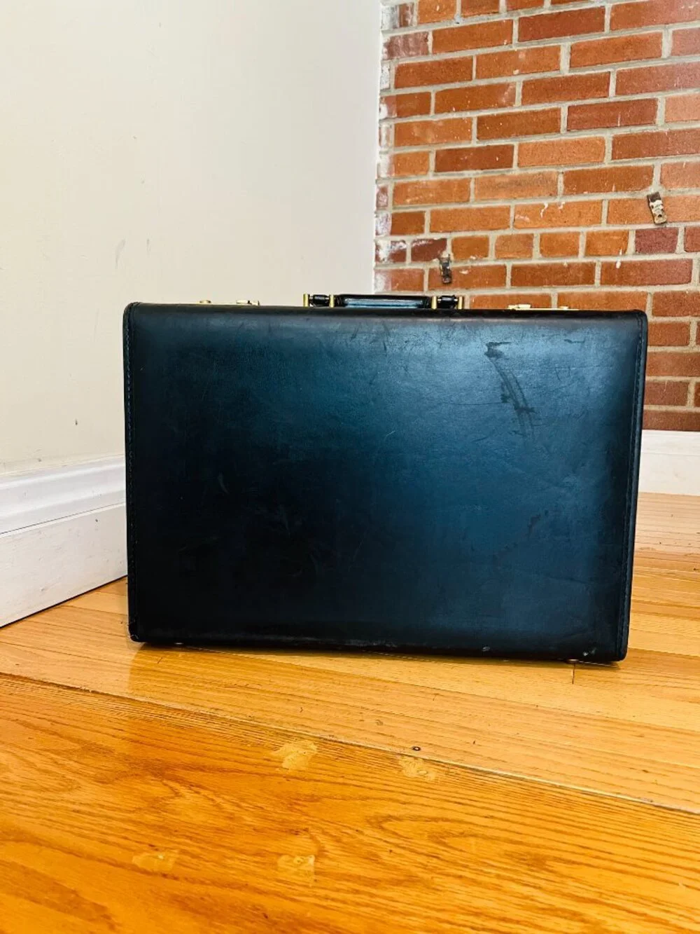 Coach Black Leather Hard Sided 4.5